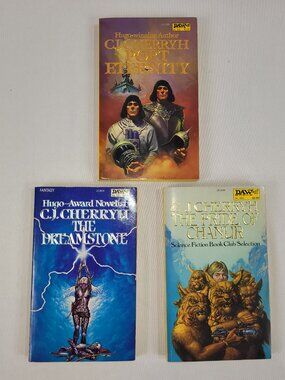 C.J. Cherryh Dreamstone Pride of Chanur & Port Eternity Daw Paperback Book Lot